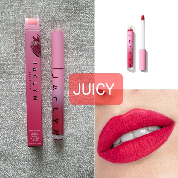 NEW Jaclyn Lip Poutspoken Liquid Lipstick JUICY - Picture 1 of 6